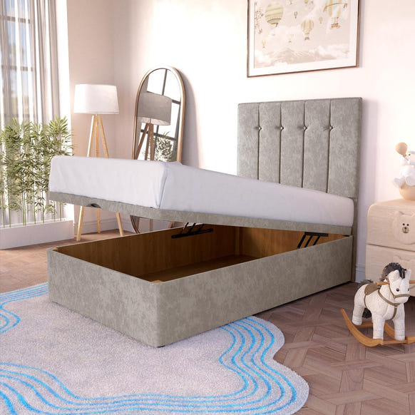 Tokyo Kids Ottoman Divan Bed - Seal Grey Naples