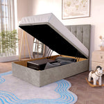 Tokyo Kids Ottoman Divan Bed - Seal Grey Naples