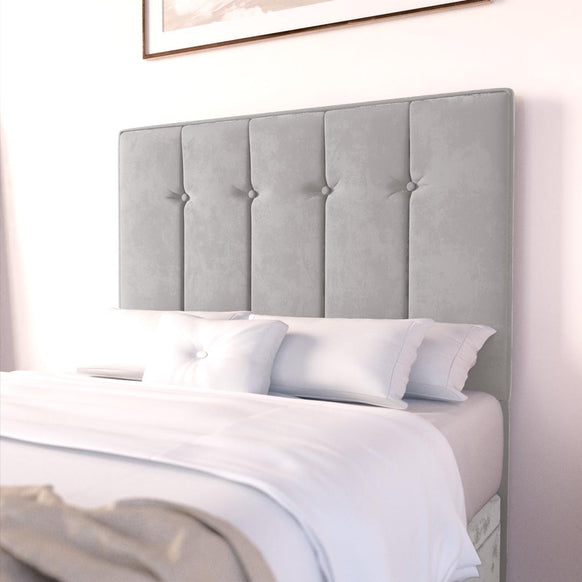 Tokyo Kids Ottoman Divan Bed - Silver Plush Velvet