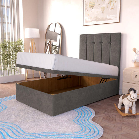 Tokyo Kids Ottoman Divan Bed - Slate Grey Naples