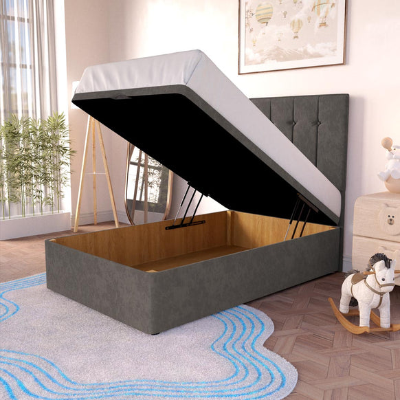 Tokyo Kids Ottoman Divan Bed - Slate Grey Naples