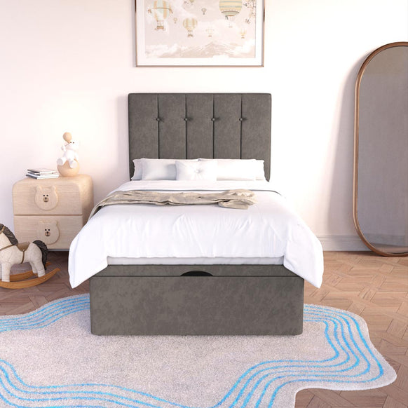 Tokyo Kids Ottoman Divan Bed - Slate Grey Naples