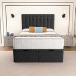 Tokyo Ottoman Divan Bed - Black Chenille