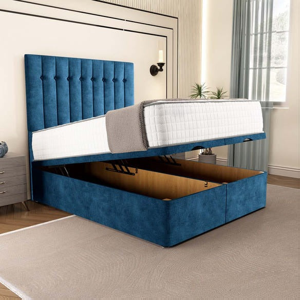 Tokyo Ottoman Divan Bed - Blue Coniston