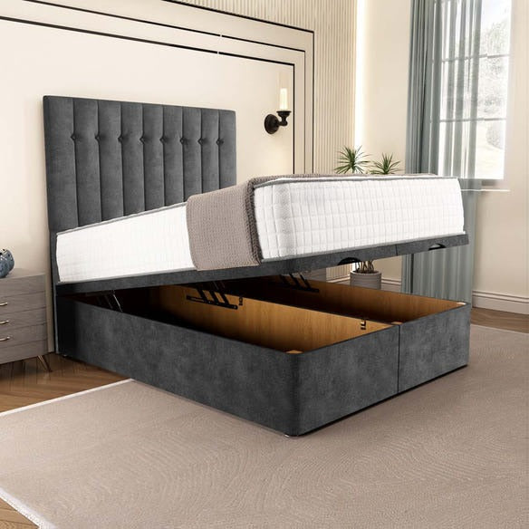 Tokyo Ottoman Divan Bed - Charcoal Coniston