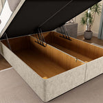 Tokyo Ottoman Divan Bed - Cream Chenille