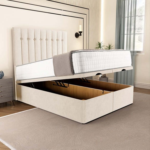 Tokyo Ottoman Divan Bed - Cream Naples