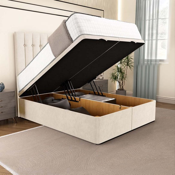 Tokyo Ottoman Divan Bed - Cream Naples