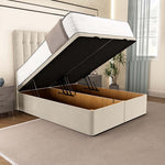 Tokyo Ottoman Divan Bed - Cream Plush Velvet