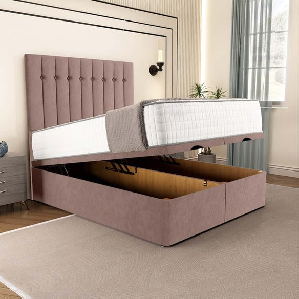 Tokyo Ottoman Divan Bed - Mauve Naples