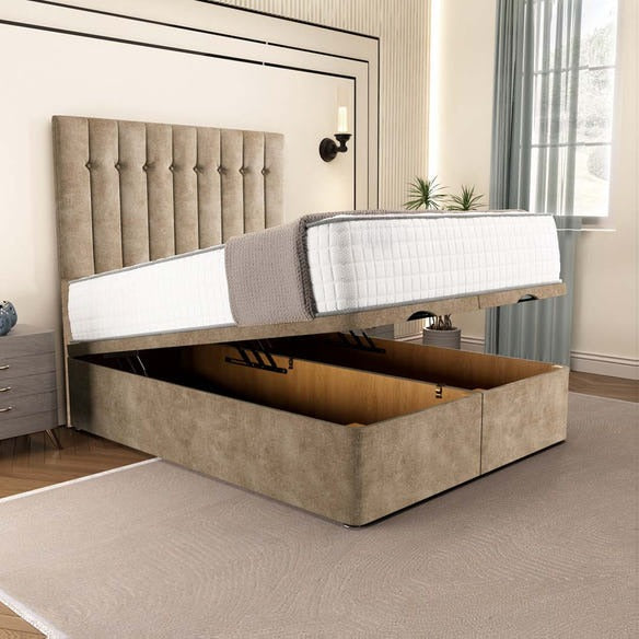 Tokyo Ottoman Divan Bed - Mink Coniston