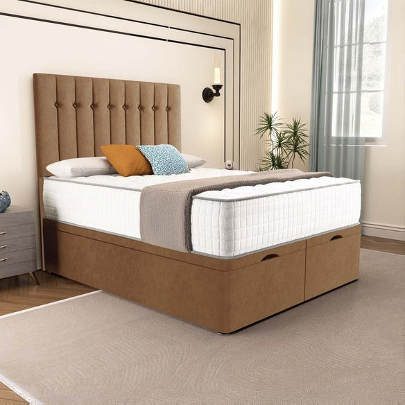 Tokyo Ottoman Divan Bed - Mink Naples
