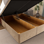 Tokyo Ottoman Divan Bed - Mink Plush Velvet