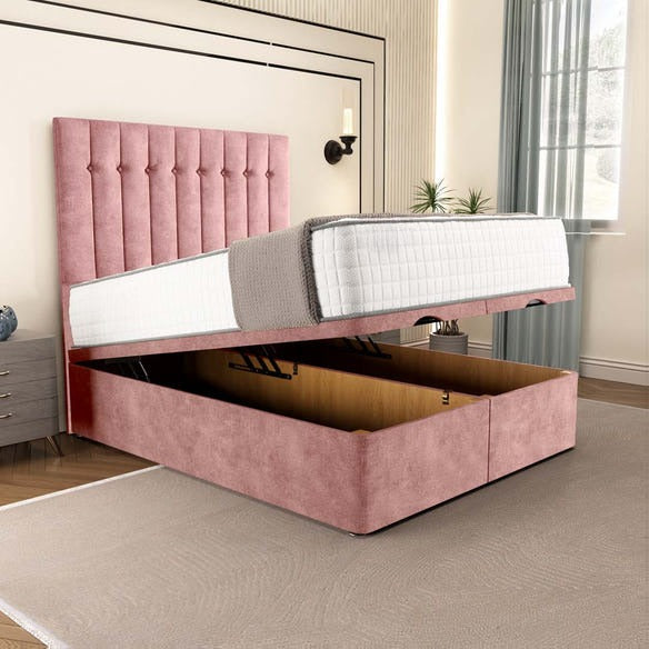 Tokyo Ottoman Divan Bed - Pink Coniston