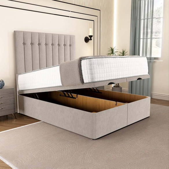 Tokyo Ottoman Divan Bed - Seal Grey Naples