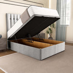 Tokyo Ottoman Divan Bed - Silver Linoso