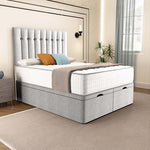 Tokyo Ottoman Divan Bed - Silver Linoso