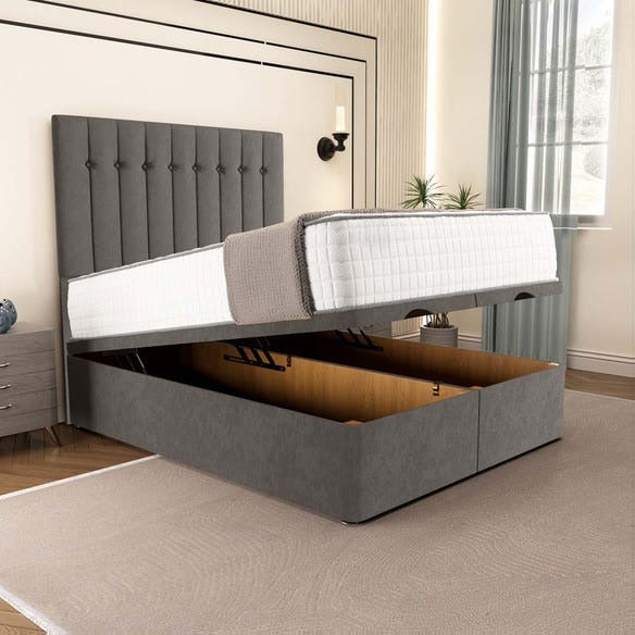 Tokyo Ottoman Divan Bed - Slate Grey Naples
