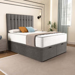 Tokyo Ottoman Divan Bed - Slate Grey Naples