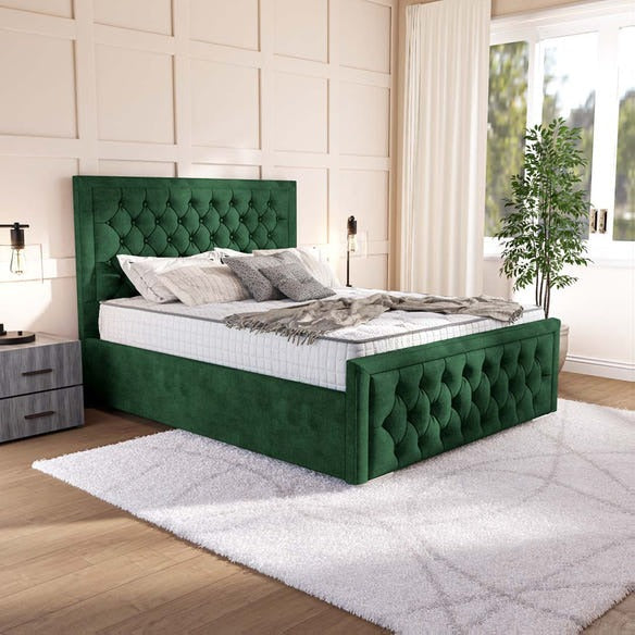 Valencia Upholstered Bed - Emerald Coniston