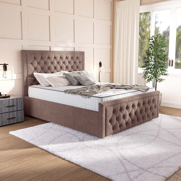 Valencia Upholstered Bed - Mauve Naples
