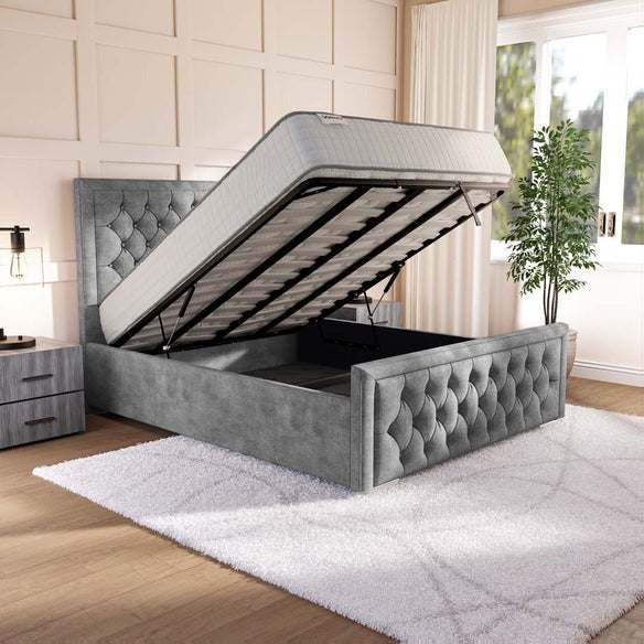 Valencia Upholstered Ottoman Bed - Armour Coniston