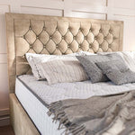 Valencia Upholstered Ottoman Bed - Mink Coniston