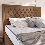 Valencia Upholstered Ottoman Bed - Mink Naples