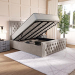 Valencia Upholstered Ottoman Bed - Seal Grey Naples