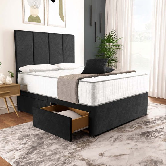 Victoria Divan Bed - Black Naples