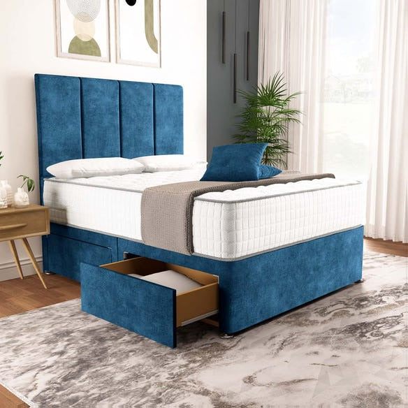 Victoria Divan Bed - Blue Coniston