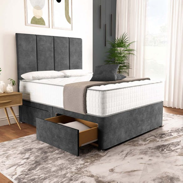 Victoria Divan Bed - Charcoal Coniston