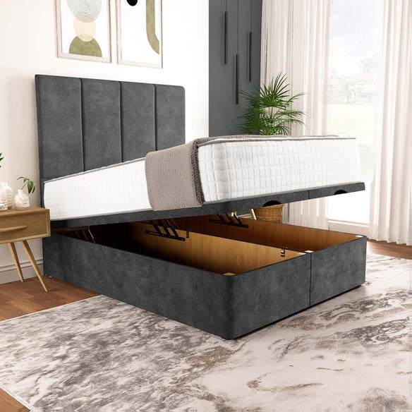Victoria Ottoman Divan Bed - Charcoal Coniston