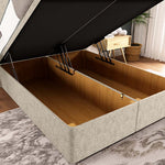 Victoria Ottoman Divan Bed - Cream Chenille