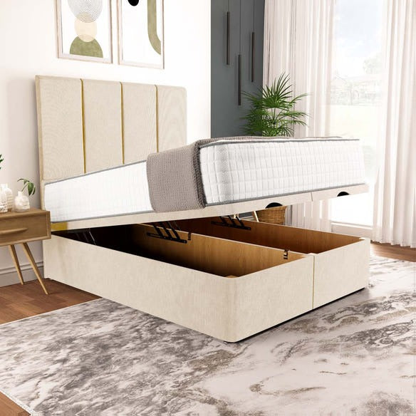 Victoria Ottoman Divan Bed - Cream Naples