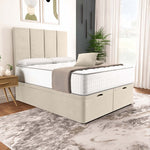 Victoria Ottoman Divan Bed - Cream Plush Velvet