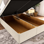 Victoria Ottoman Divan Bed - Cream Plush Velvet