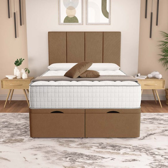 Victoria Ottoman Divan Bed - Mink Naples
