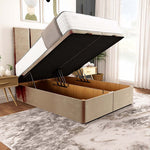 Victoria Ottoman Divan Bed - Mink Plush Velvet