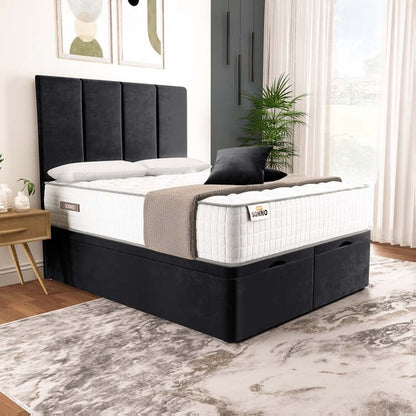 Victoria Ottoman Divan Bed - Mink Plush Velvet