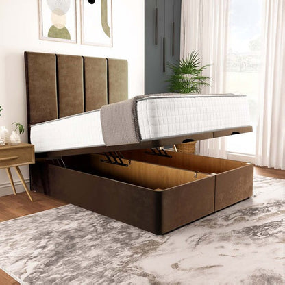 Victoria Ottoman Divan Bed - Mocca Plush Velvet