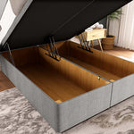 Victoria Ottoman Divan Bed - Silver Linoso