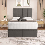 Victoria Ottoman Divan Bed - Slate Grey Naples