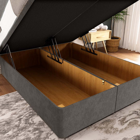 Victoria Ottoman Divan Bed - Slate Grey Naples