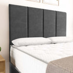 Victoria Ottoman Divan Bed - Steel Plush Velvet