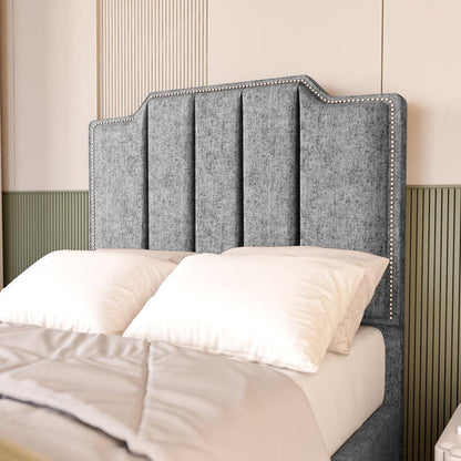 Washington Kids Upholstered Bed - Silver Chenille
