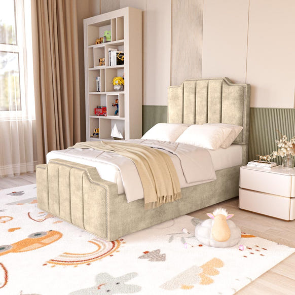 Washington Kids Upholstered Bed - Almond Coniston