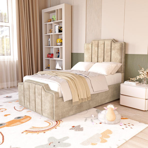 Washington Kids Upholstered Bed - Mink Coniston