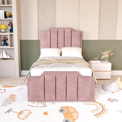 Washington Kids Upholstered Bed - Pink Coniston