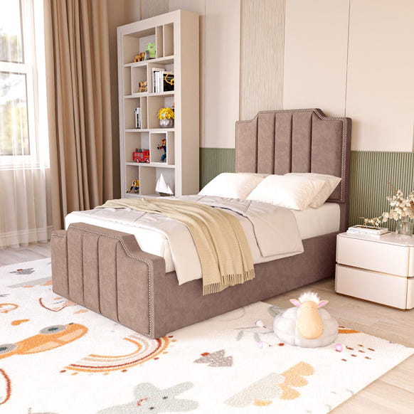 Washington Kids Upholstered Bed - Mauve Naples